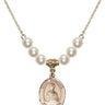 Saint Winifred of Wales Crystal Necklace | 3/4 inch | 6mm Beads   14kt Gold Filled