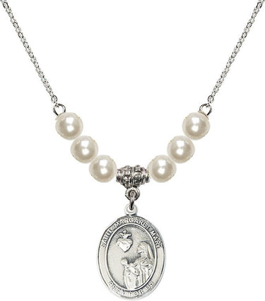 Saint Margaret Mary Alacoque Crystal Necklace | 3/4 inch | N31-8420