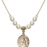 Our Lady of Czestochowa Crystal Necklace | 3/4 inch | 6mm Beads   14kt Gold Filled
