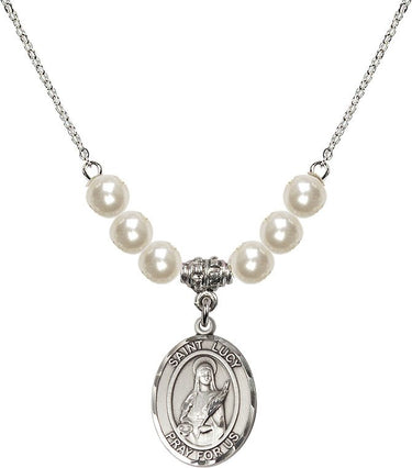 Saint Lucy Crystal Necklace | 3/4 inch | 6mm Beads | N31-8422