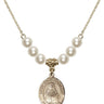 Saint Mary Mackillop Crystal Necklace | 3/4 inch | 6mm Beads   14kt Gold Filled