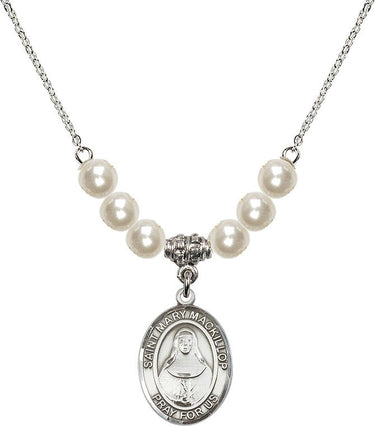 Saint Mary Mackillop Crystal Necklace | 3/4 inch | 6mm Beads | N31-8425