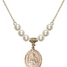 Saint Fidelis of Sigmaringen Crystal Necklace | 3/4 inch | 6mm Beads   14kt Gold Filled