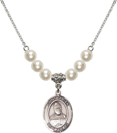 Saint Fabian Crystal Necklace | 3/4 inch | 6mm Beads | N31-8427