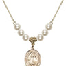 Saint Maria Bertilla Boscardin Crystal Necklace | 3/4 inch | 6mm Beads   14kt Gold Filled
