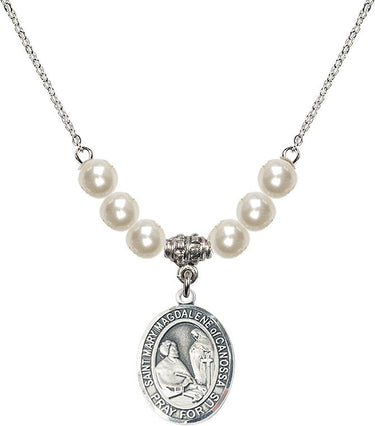Saint Mary Magdalene of Canossa Crystal Necklace | 3/4 inch | N31-8429