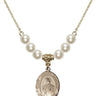 Saint Joseph Marello Crystal Necklace | 3/4 inch | 6mm Beads   14kt Gold Filled