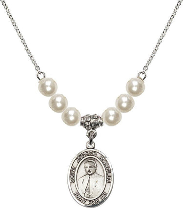 Saint Joseph Marello Crystal Necklace | 3/4 inch | 6mm Beads | N31-8430