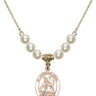 Guardian Angel Crystal Necklace | 3/4 inch | 6mm Beads   14kt Gold Filled