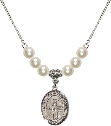 Saint Medard of Noyon Crystal Necklace | 3/4 inch | 6mm Beads | N31-8444