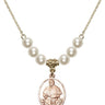 Pope Francis Crystal Necklace | 3/4 inch | 6mm Beads   14kt Gold Filled