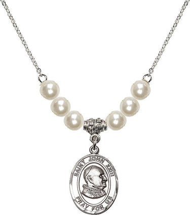 Saint Pope John XXIII Crystal Necklace | 3/4 inch | 6mm Beads | N31-8455