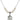 Saint Christopher Crystal Necklace | 3/4 inch | 6mm Beads   Sterling Silver