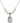 Saint Christopher Crystal Necklace | 3/4 inch | 6mm Beads   Sterling Silver