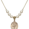 Guardian Angel Crystal Necklace | 3/4 inch | 6mm Beads   14kt Gold Filled
