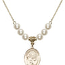 Guardian Angel Crystal Necklace | 3/4 inch | 6mm Beads   14kt Gold Filled