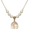 Guardian Angel Crystal Necklace | 3/4 inch | 6mm Beads   14kt Gold Filled