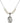Guardian Angel Crystal Necklace | 3/4 inch | 6mm Beads   Sterling Silver