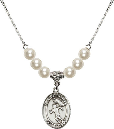 Guardian Angel Track & Field Women Crystal Necklace | 3/4 inch | N31-8710