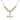 Nail Cross Crystal Necklace | 1 inch | 6mm Beads   14kt Gold Filled