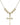 Nail Cross Crystal Necklace | 1 inch | 6mm Beads   14kt Gold Filled
