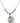 Miraculous Medal Crystal Necklace | 3/4 inch | 6mm Beads   Sterling Silver