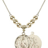 Miraculous Medal Crystal Necklace | 7/8 inch | 6mm Beads   14kt Gold Filled