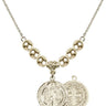 Saint Benedict Crystal Necklace | 5/8 inch | 6mm Beads   14kt Gold Filled