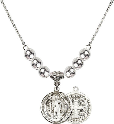 Saint Benedict Crystal Necklace | 5/8 inch | 6mm Beads | N32-0026B