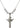 Trinity Crucifix Crystal Necklace | 1 3/8 inch | 6mm Beads | N32-0065