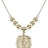 Saint Florian Crystal Necklace | 3/4 inch | 6mm Beads   14kt Gold Filled