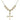 Nail Cross Crystal Necklace | 1 1/8 inch | 6mm Beads   14kt Gold Filled