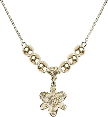 Sterling Chastity Crystal Necklace | 5/8 inch | 6mm Beads