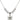 Chastity Crystal Necklace | 5/8 inch | 6mm Beads   Sterling Silver