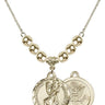 Saint Christopher Crystal Necklace | 7/8 inch | 6mm Beads   14kt Gold Filled