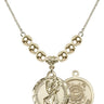 Saint Christopher Crystal Necklace | 7/8 inch | 6mm Beads   14kt Gold Filled
