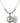 Saint Christopher Crystal Necklace | 7/8 inch | 6mm Beads   Sterling Silver
