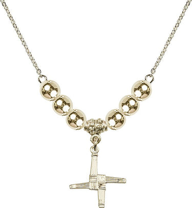 Saint Brigid of Ireland Cross Crystal Necklace | 5/8 inch | N32-0290