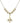 Fleur de Lis Crystal Necklace | 3/4 inch | 6mm Beads   14kt Gold Filled