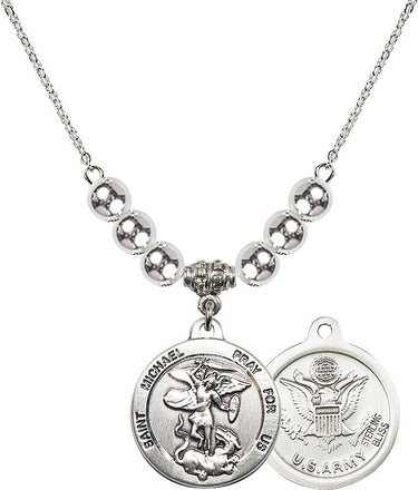 Saint Michael the Archangel Army Crystal Necklace | 7/8 inch