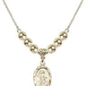 Guardian Angel Crystal Necklace | 3/4 inch | 6mm Beads   14kt Gold Filled