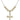 Crucifix Crystal Necklace | 1 1/8 inch | 6mm Beads   14kt Gold Filled