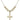 Crucifix Crystal Necklace | 1 1/8 inch | 6mm Beads   14kt Gold Filled