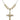 Crucifix Crystal Necklace | 1 3/8 inch | 6mm Beads   14kt Gold Filled