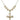 Crucifix Crystal Necklace | 1 1/4 inch | 6mm Beads   14kt Gold Filled