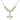 Cross Crystal Necklace | 1 1/8 inch | 6mm Beads   14kt Gold Filled