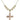 Crucifix Crystal Necklace | 1 1/4 inch | 6mm Beads   14kt Gold Filled