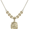 Saint Anne Crystal Necklace | 5/8 inch | 6mm Beads   14kt Gold Filled