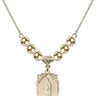 Our Lady of Guadalupe Crystal Necklace | 5/8 inch | 6mm Beads   14kt Gold Filled