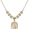 Infant of Prague Crystal Necklace | 3/4 inch | 6mm Beads   14kt Gold Filled
